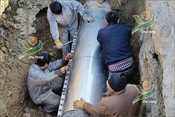 DN900鑄鐵管修複案例